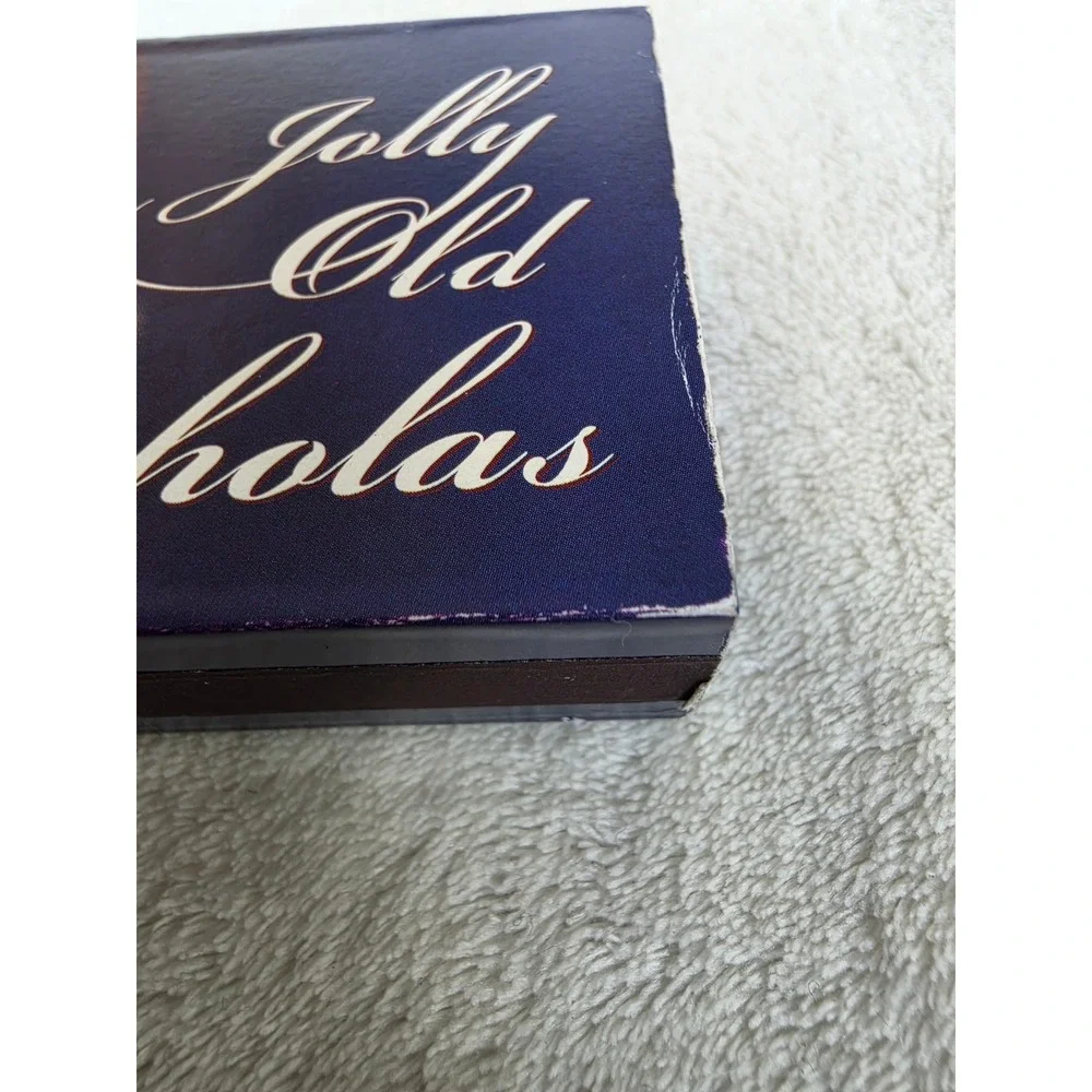 Vintage Jolly Old Nicholas Musical Santa Workshop Diorama Box Christmas Decor
